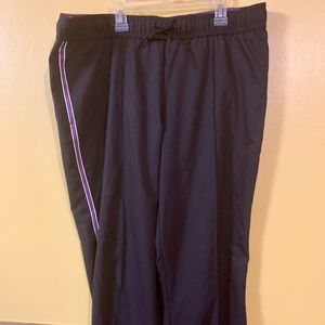 Black/Purple Striped Track Pants
